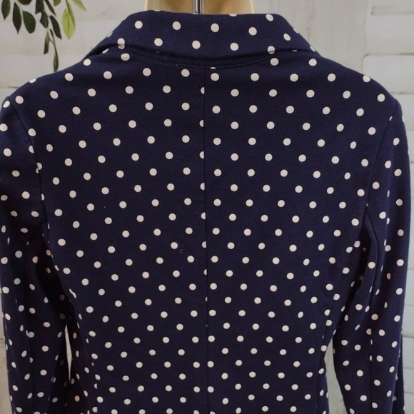 Talbots Navy Polka Dot Blazer Size SP - Picture 7 of 7